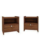 The Arlo Bedside Table (Walnut Single-Drawer with Shelf)