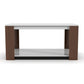 Modern Two-Tone Coffee Table with Storage Shelf