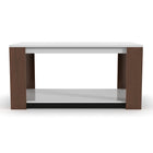 Modern Two-Tone Coffee Table with Storage Shelf
