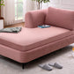 Blush Pink Velvet Chaise Lounge – Modern Lounger for Relaxing & Reading