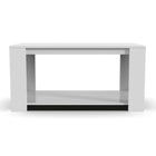 Modern Two-Tone Coffee Table with Storage Shelf