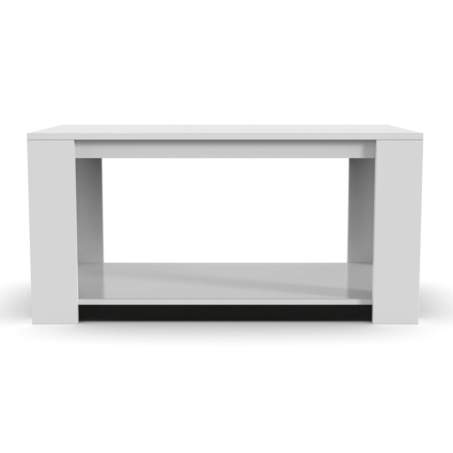 Modern Two-Tone Coffee Table with Storage Shelf