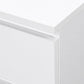 Luna 3-Drawer White Bedside Table
