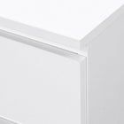 Luna 3-Drawer White Bedside Table