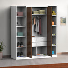 Modern 2-Door Wardrobe with Side Open Shelves (6ft x 7ft)