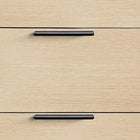 White & Oak 4‑Drawer Wide Chest