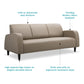 Sand Beige Leatherette 3-Seater Sofa – Modern Comfort & Elegant Design