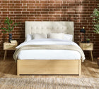 Oak Haven Upholstered Ottoman Storage Bed