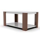 Modern Two-Tone Coffee Table with Storage Shelf