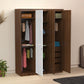 OmkarWood 3 Door Wardrobe with Hanging Space & Shelves
