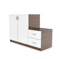 Dual Section Shoe Cabinet with Storage Drawers