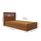 The Libra Single Bed with Storage Headboard