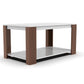 Modern Two-Tone Coffee Table with Storage Shelf