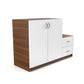 Dual Section Shoe Cabinet with Storage Drawers