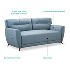 Mineral Blue Velvet 3+1+1 Seater Sofa Set – Modern Luxury with Plush Comfort