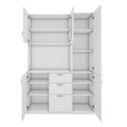 Wide Kitchen Crockery & Microwave Storage Unit