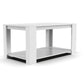 Modern Two-Tone Coffee Table with Storage Shelf