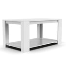 Modern Two-Tone Coffee Table with Storage Shelf