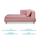 Blush Pink Velvet Chaise Lounge – Modern Lounger for Relaxing & Reading