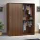Classic Two-Door Sliding Wardrobe – Walnut Finish