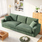 Modern 256cm corduroy sofa, wide armrest, oversized sofa suitable for living room sofa