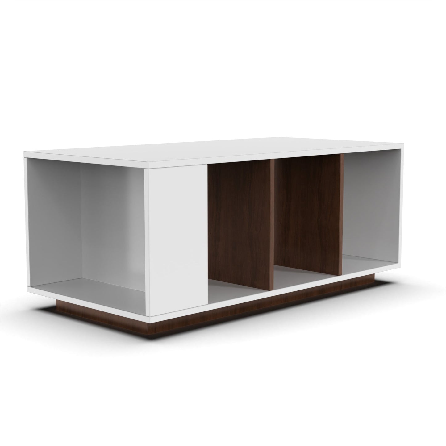 Modern Dual-Tone Storage Coffee Table