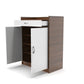 UrbanSpace Premium Shoe Rack with Drawer (Walnut & White Finish)