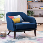 Velvet 1 Seater Armchair in Royal Blue