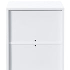 Luna 3-Drawer White Bedside Table