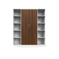 Modern 2-Door Wardrobe with Side Open Shelves (6ft x 7ft)