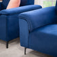 Sapphire Blue Velvet 5-Seater Sofa Set (3+1+1) – Elegant & Comfortable Living Room Furniture