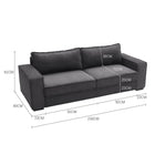 Marvita 230Cm Square Arm Sofa