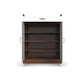 UrbanSpace Premium Shoe Rack with Drawer (Walnut & White Finish)