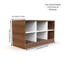 Wooden Open Shoe Rack with 4 Compartments – Compact Footwear Organizer (Holds 6–9 Pairs)