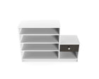 Wide Wooden Shoe Rack with Open Shelves & Storage Drawer – Footwear Organizer (Holds 11–16 Pairs)