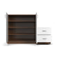 Dual Section Shoe Cabinet with Storage Drawers