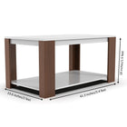 Modern Two-Tone Coffee Table with Storage Shelf