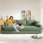 Modern 256cm corduroy sofa, wide armrest, oversized sofa suitable for living room sofa