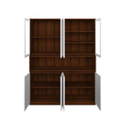 Elegance Crockery Unit – Walnut & Frosty White Finish
