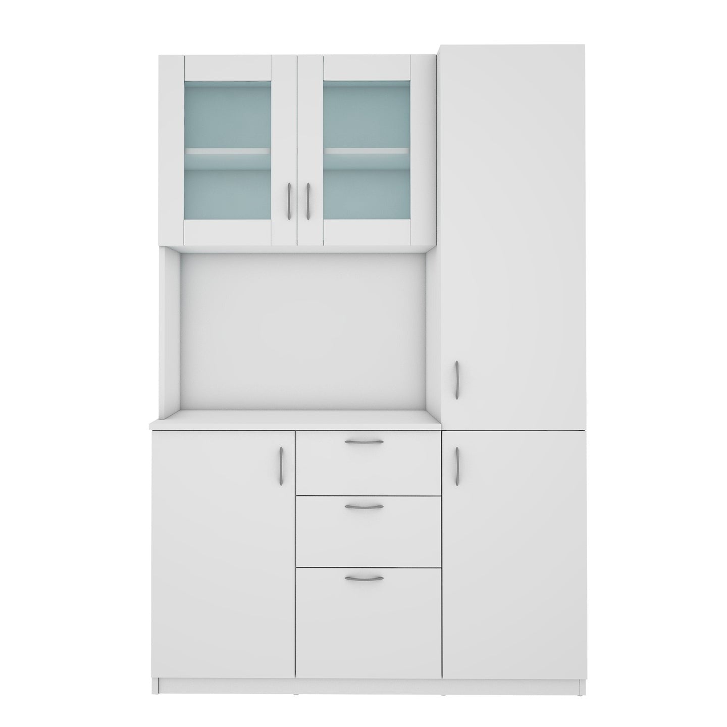 Wide Kitchen Crockery & Microwave Storage Unit