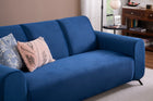 Sapphire Blue Velvet 3+1+1 Sofa Set – Luxurious Comfort & Modern Design