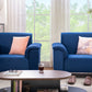 Sapphire Blue Velvet 5-Seater Sofa Set (3+1+1) – Elegant & Comfortable Living Room Furniture