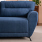 Navy Blue Fabric 3-Seater Sofa – Modern Design with Plush Comfort