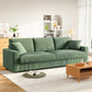 Modern 256cm corduroy sofa, wide armrest, oversized sofa suitable for living room sofa