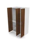 Elegant 3-Door Wooden Wardrobe with Shelves & Storage
