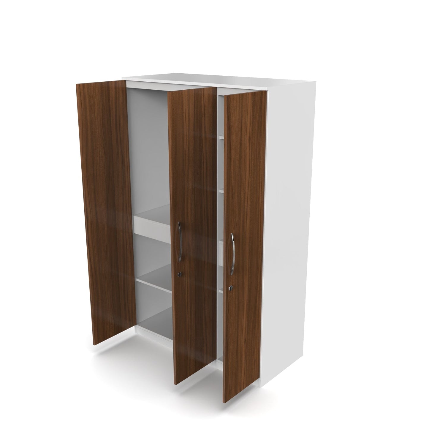 Elegant 3-Door Wooden Wardrobe with Shelves & Storage