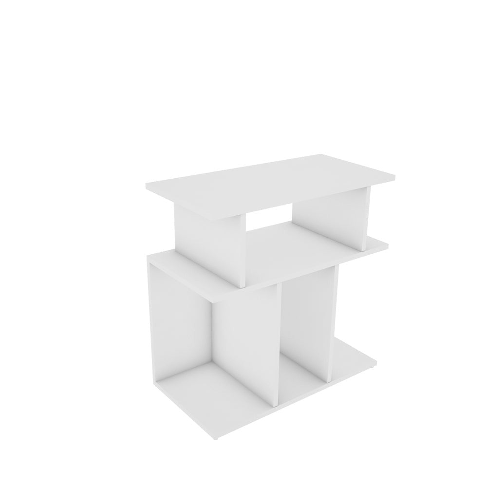The Koda Modular End Table (White "S" Shape)