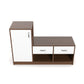 Contemporary Shoe Rack with Side Cabinet & Dual Drawers