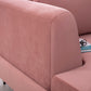 Blush Pink Velvet Chaise Lounge – Modern Lounger for Relaxing & Reading