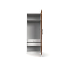 Single Door Compact Wardrobe with Hanging Rod & Storage Shelves